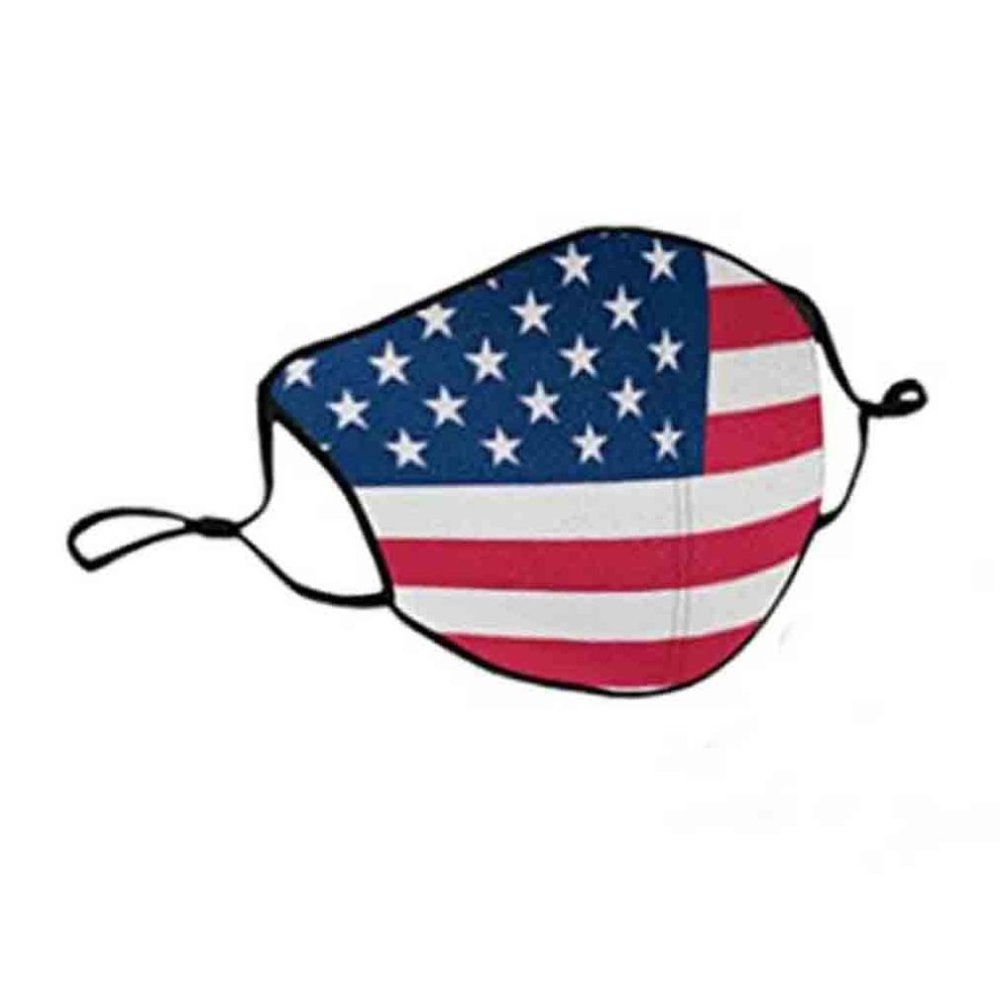 BSafe Face Mask Covering American Flag w/3 Filters